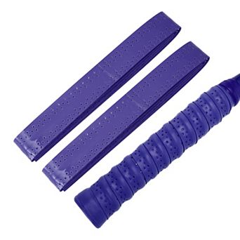 2 pc Tennis Racket Grip Tape, Perforated Ribbed Anti-Slip Racket Overgrip Tape