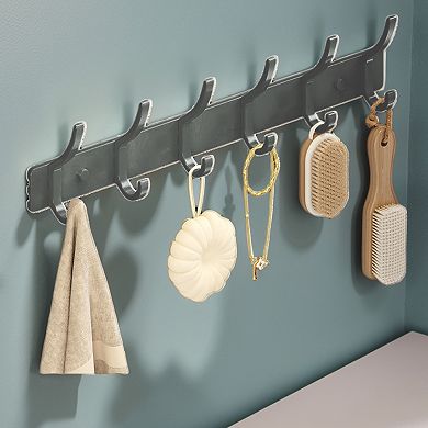 2 Pcs Coat Rack Wall Mount, Hat Rack with 6 Hook for Wall, Towel Hooks for Bathrooms