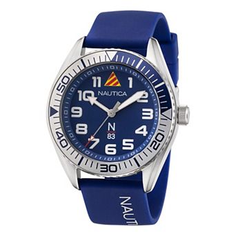 Nautica Finn World Men's Silicone Strap Watch - NAPFWF201