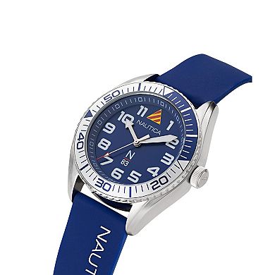 Nautica Finn World Men's Silicone Strap Watch - NAPFWF201