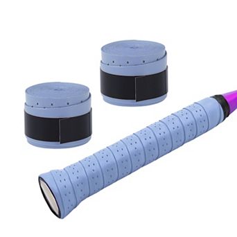 2 pc Tennis Racket Grip Tape, Perforated Flat Anti-Slip Racket Overgrip Tape