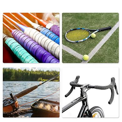 2 Pcs Tennis Racket Grip Tape, Perforated Flat Anti-Slip Racket Overgrip Tape