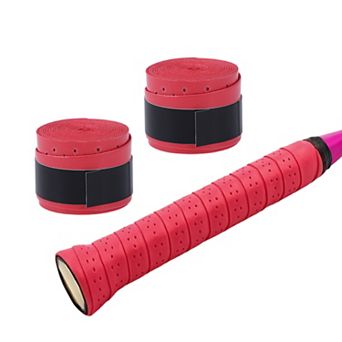 2 pc Tennis Racket Grip Tape, Perforated Flat Anti-Slip Racket Overgrip Tape
