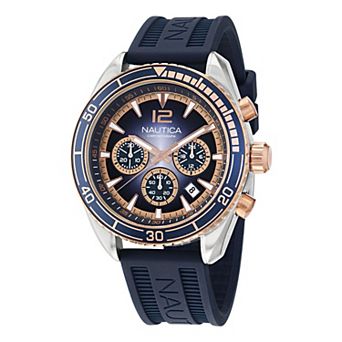Nautica Key Biscane Men's Chronograph Silicone Strap Watch - NAPKBF301