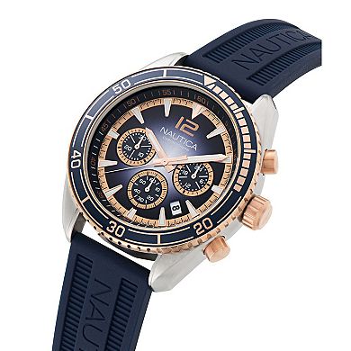 Nautica Key Biscane Men's Chronograph Silicone Strap Watch - NAPKBF301