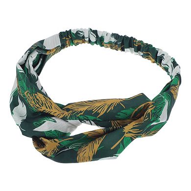 Fashion Feather Pattern Cross Elastic Hairband for Women 1 Pc