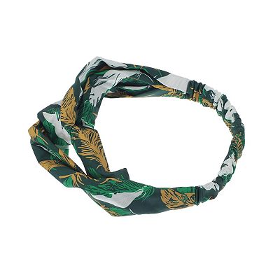 Fashion Feather Pattern Cross Elastic Hairband for Women 1 Pc