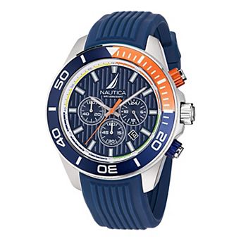 Nautica One Chronograph Men's Silicone Strap Watch - NAPNOF302