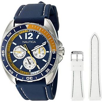 Nautica Men's Interchangeable Silicone Strap Watch Set - N09915G