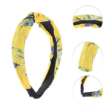 Grace Pineapple Pattern Wide Cross Knot Headbands for Women 1 Pc