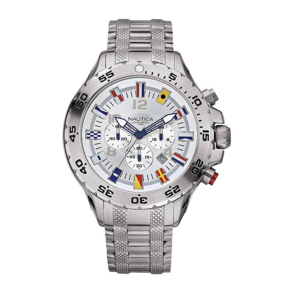 Nautica Men's Chronograph Stainless Steel Bracelet Watch