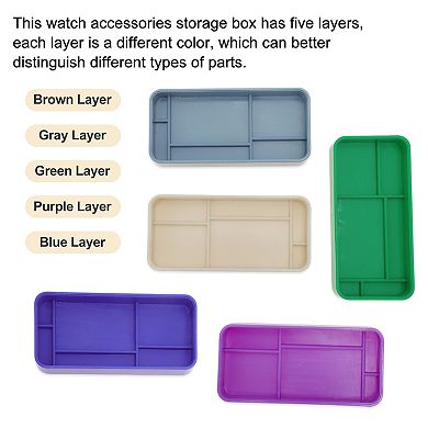 Storage Box, 5 Layer Parts Tray, Portable Storage Case Tools