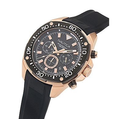 Nautica NCT Blue Sail Men's Chronograph Silicone Strap Watch - NAPBSF401