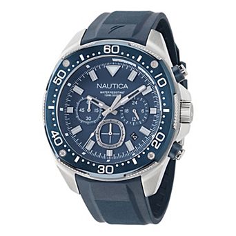Nautica NCT Blue Sail Men's Chronograph Silicone Strap Watch - NAPBSF403