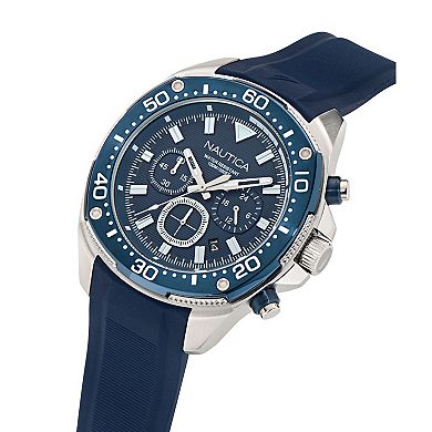 Nautica NCT Blue Sail Men's Chronograph Silicone Strap Watch - NAPBSF403