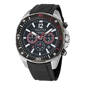 Nautica NCT Blue Sail Men's Chronograph Silicone Strap Watch - NAPBSS501