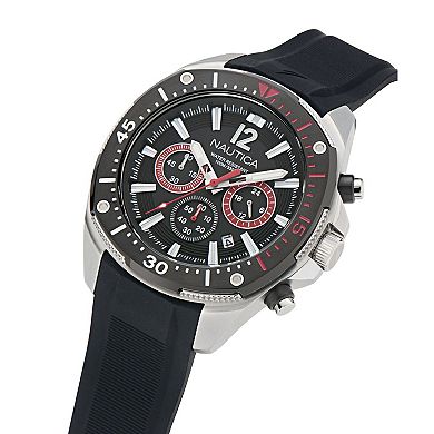 Nautica NCT Blue Sail Men's Chronograph Silicone Strap Watch - NAPBSS501