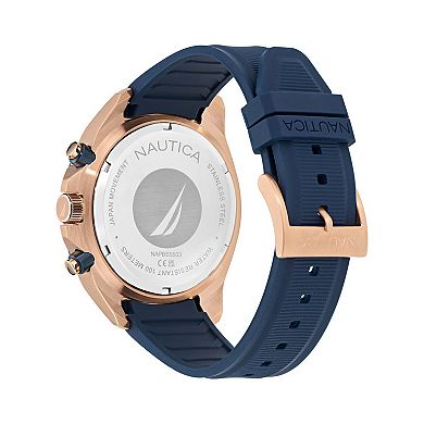 Nautica NCT Blue Sail Men's Chronograph Silicone Strap Watch - NAPBSS503