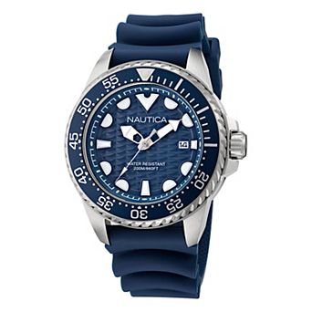 Nautica NCT Sea Dive Men's Silicone Strap Watch - NAPSDS501