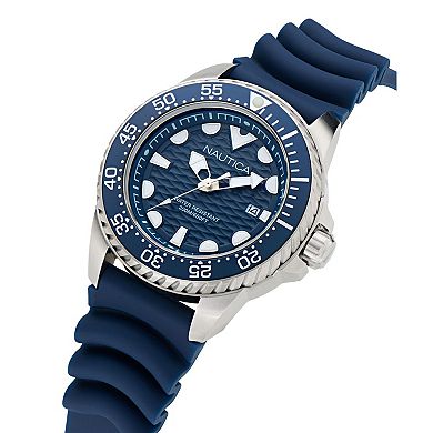Nautica NCT Sea Dive Men's Silicone Strap Watch - NAPSDS501