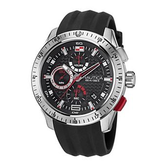 Nautica NST Men's Chronograph Silicone Strap Watch