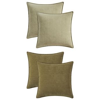 Couch Throw Pillow Covers Set of 4, Decorative Soft Chenille Covers with Elegant Design 16x16 Inch