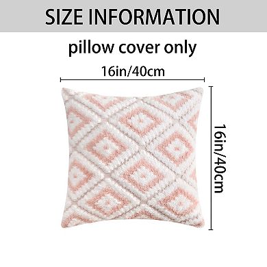 4Pcs Soft Short Plush Decorative Luxury Style Throw Pillow Covers 16x16&18x18 Inch