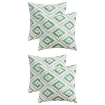 4 pc Soft Short Plush Decorative Luxury Style Throw Pillow Covers 16x16&18x18 Inch