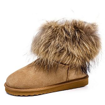 Women's Shearling and Raccoon Hair Boots CY2469