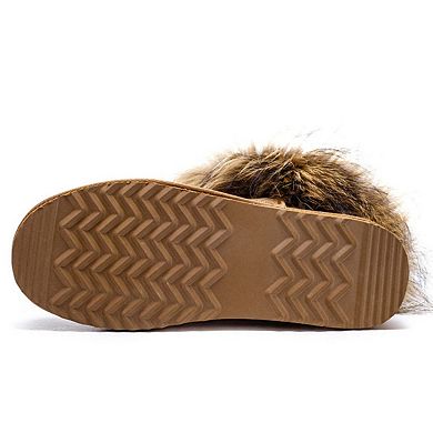 Women's Shearling and Raccoon Hair Boots CY2469