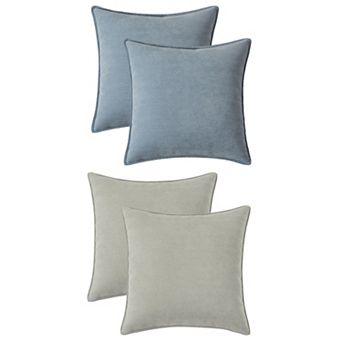 Couch Throw Pillow Covers Set of 4, Decorative Soft Chenille Covers with Elegant Design 20x20 Inch