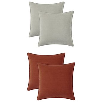 Couch Throw Pillow Covers Set of 4, Decorative Soft Chenille Covers with Elegant Design 20x20 Inch