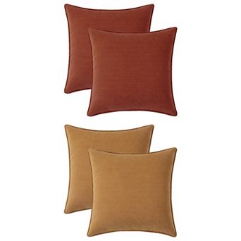 Couch Throw Pillow Covers Set of 4, Decorative Soft Chenille Covers with Elegant Design 20x20 Inch