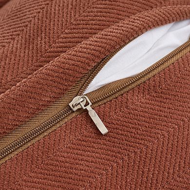 Couch Throw Pillow Covers Set of 4, Decorative Soft Chenille Covers 12x20&18x18 Inch