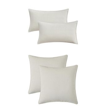 Couch Throw Pillow Covers Set of 4, Decorative Soft Chenille Covers 12x20&18x18 Inch