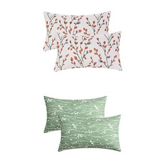 4 pc Classical Floral Pattern Decoration Throw Pillow Cover Pillow Cases Set 12x20&18x18 Inch