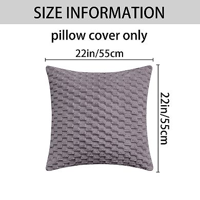 4Pcs Soft Decorative Throw Pillow Covers Fuzzy Plush Cushion Cover for Sofa Couch Bed Living Room