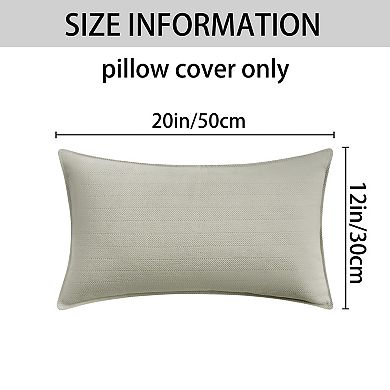 Couch Throw Pillow Covers Set of 4, Decorative Soft Chenille Covers 12x20&20x20 Inch