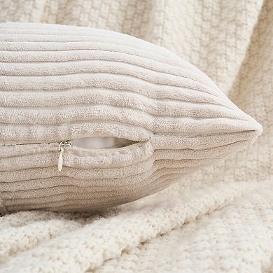 Throw Pillow Covers Set of 4 Modern Strip Decorative Couch Bed for Living Room 12x20&18x18 Inch