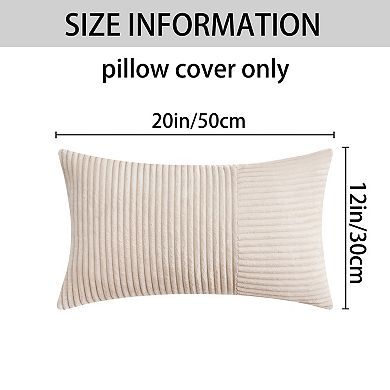 Throw Pillow Covers Set of 4 Modern Strip Decorative Couch Bed for Living Room 12x20&18x18 Inch