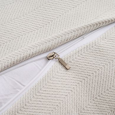 Couch Throw Pillow Covers Set of 4, Decorative Soft Chenille Covers with Elegant Design 18x18 Inch