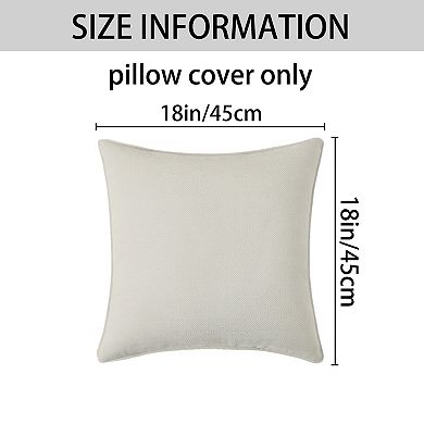 Couch Throw Pillow Covers Set of 4, Decorative Soft Chenille Covers with Elegant Design 18x18 Inch