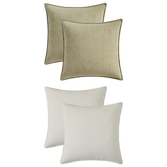 Couch Throw Pillow Covers Set of 4, Decorative Soft Chenille Covers with Elegant Design 18x18 Inch