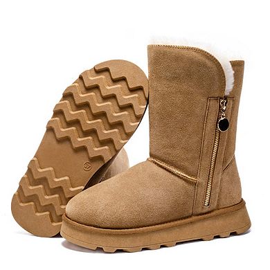 Women's Shearling and Suede Winter Boots CY2466