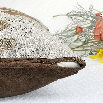 Set of 4 Leaf Throw Pillow Covers Plants Leaf Pattern Stylish Home Decor Cushion Cases 18x18 Inch