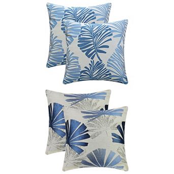 Set of 4 Leaf Throw Pillow Covers Plants Leaf Pattern Stylish Home Decor Cushion Cases 18x18 Inch