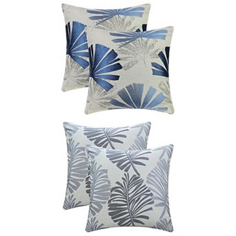 Set of 4 Leaf Throw Pillow Covers Plants Leaf Pattern Stylish Home Decor Cushion Cases 18x18 Inch