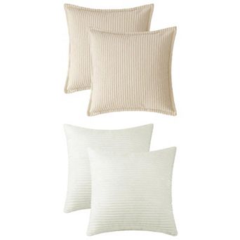 4 pc Throw Pillow Covers, Soft Boho Striped Cushion Cover, Home Decorative Pillowcase Set 18x18 Inch