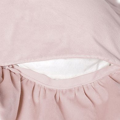 2Pcs Scalloped Square Outdoor Throw Pillow Covers for Sofa Living Room 12x20&18x18 Inch