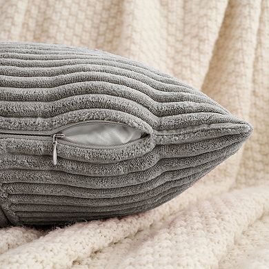 Throw Pillow Covers Set of 4 Modern Strip Decorative Couch Bed 12x20&18x18 Inch